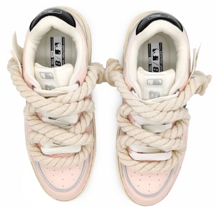 【客製化球鞋】MLB 櫻花樹下 創意塗鴉 麻繩解構 標簽可拆卸 增高 低筒 板鞋 男女同款 淺粉 Shop 【客製化球鞋】MLB 櫻花樹下 創意塗鴉 麻繩解構 標簽可拆卸 增高 低筒 板鞋 男女同款 淺粉