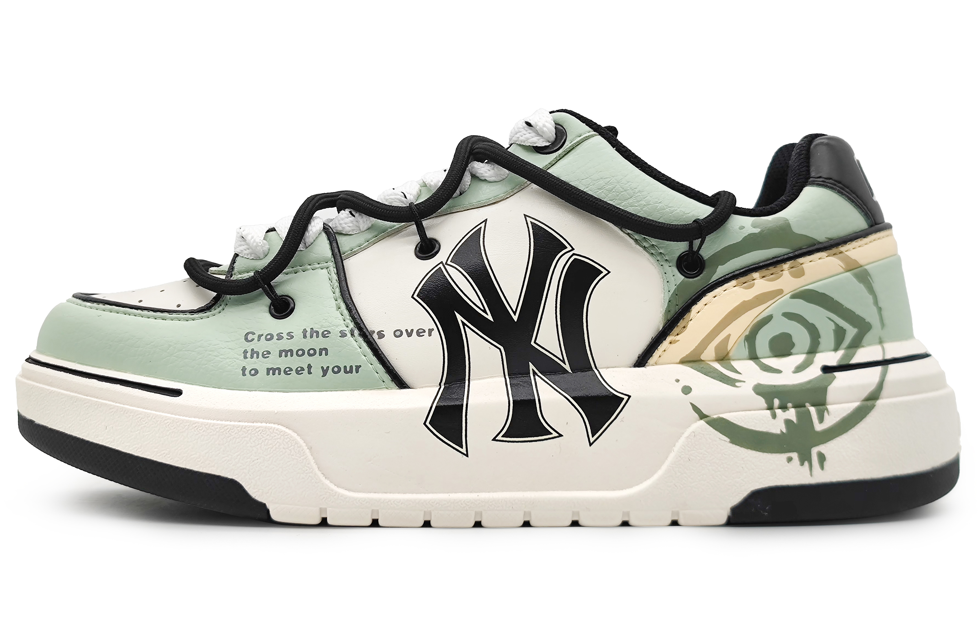 [Custom Shoes] MLB Custom 'New York Yankees Angel Eyes Morandi Green Grey'