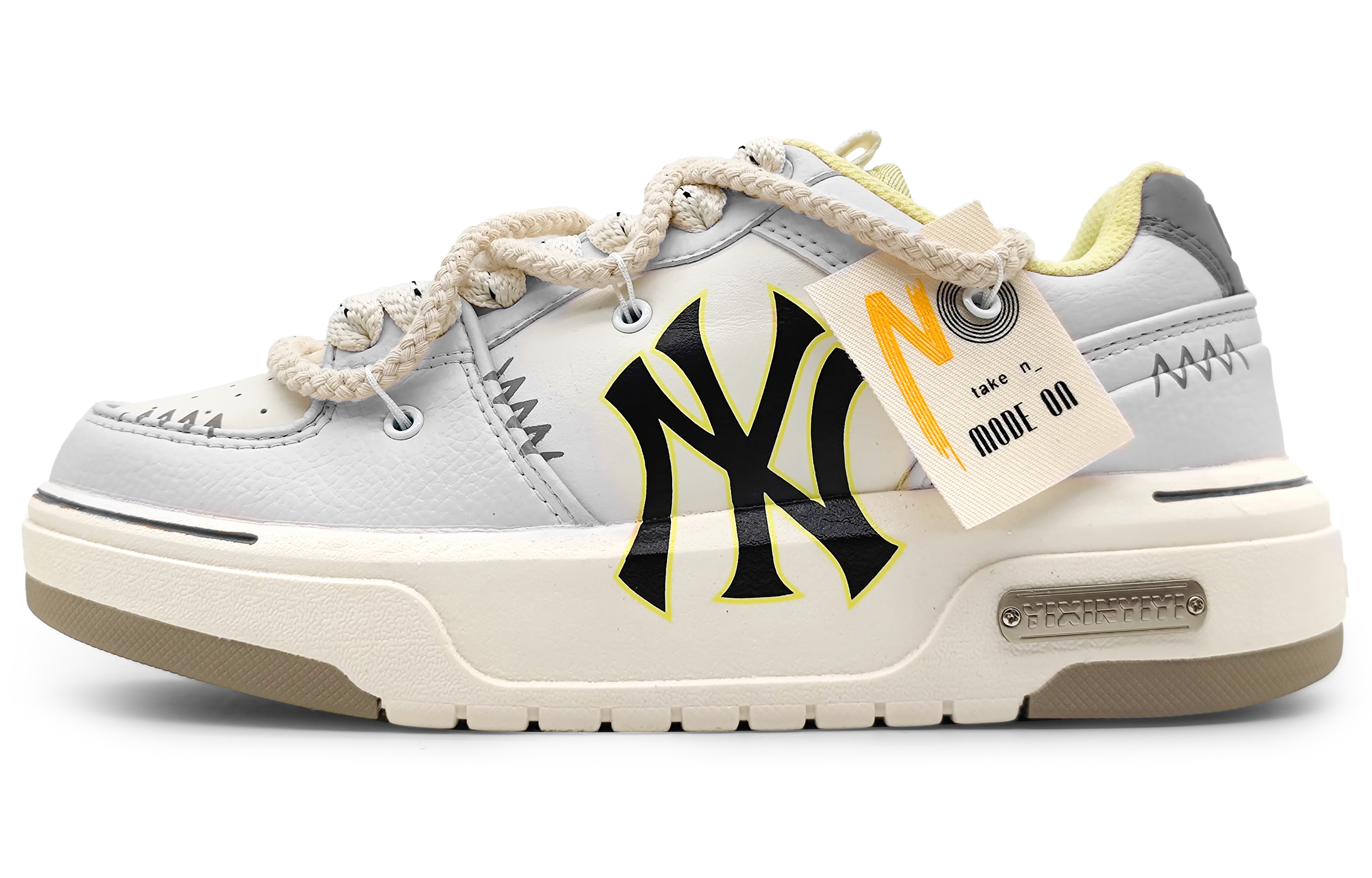 [Custom Shoes] MLB Custom 'Oolong Milk Tea - Light Grey'
