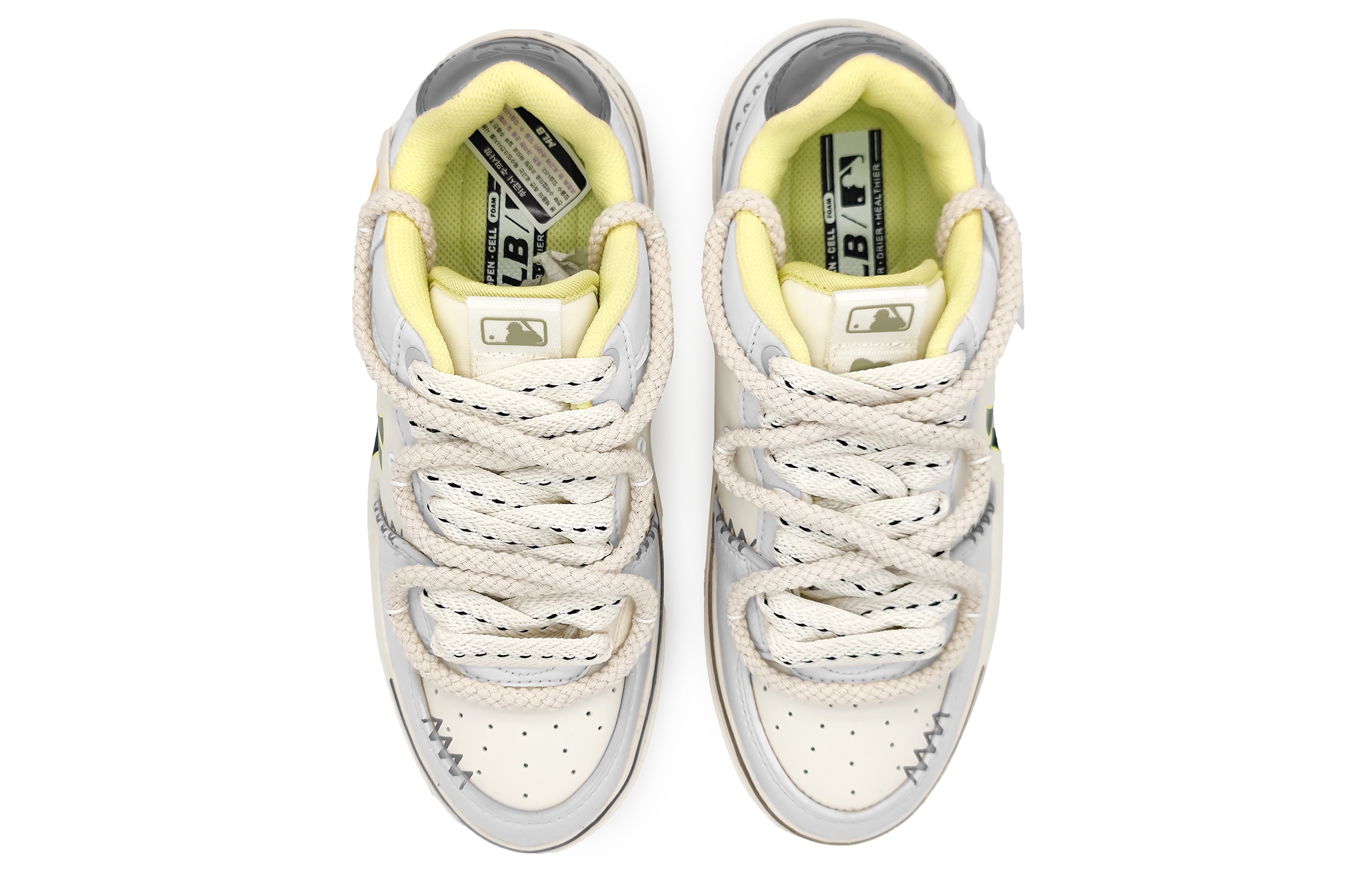 [Custom Shoes] MLB Custom 'Oolong Milk Tea - Light Grey' 圖 4