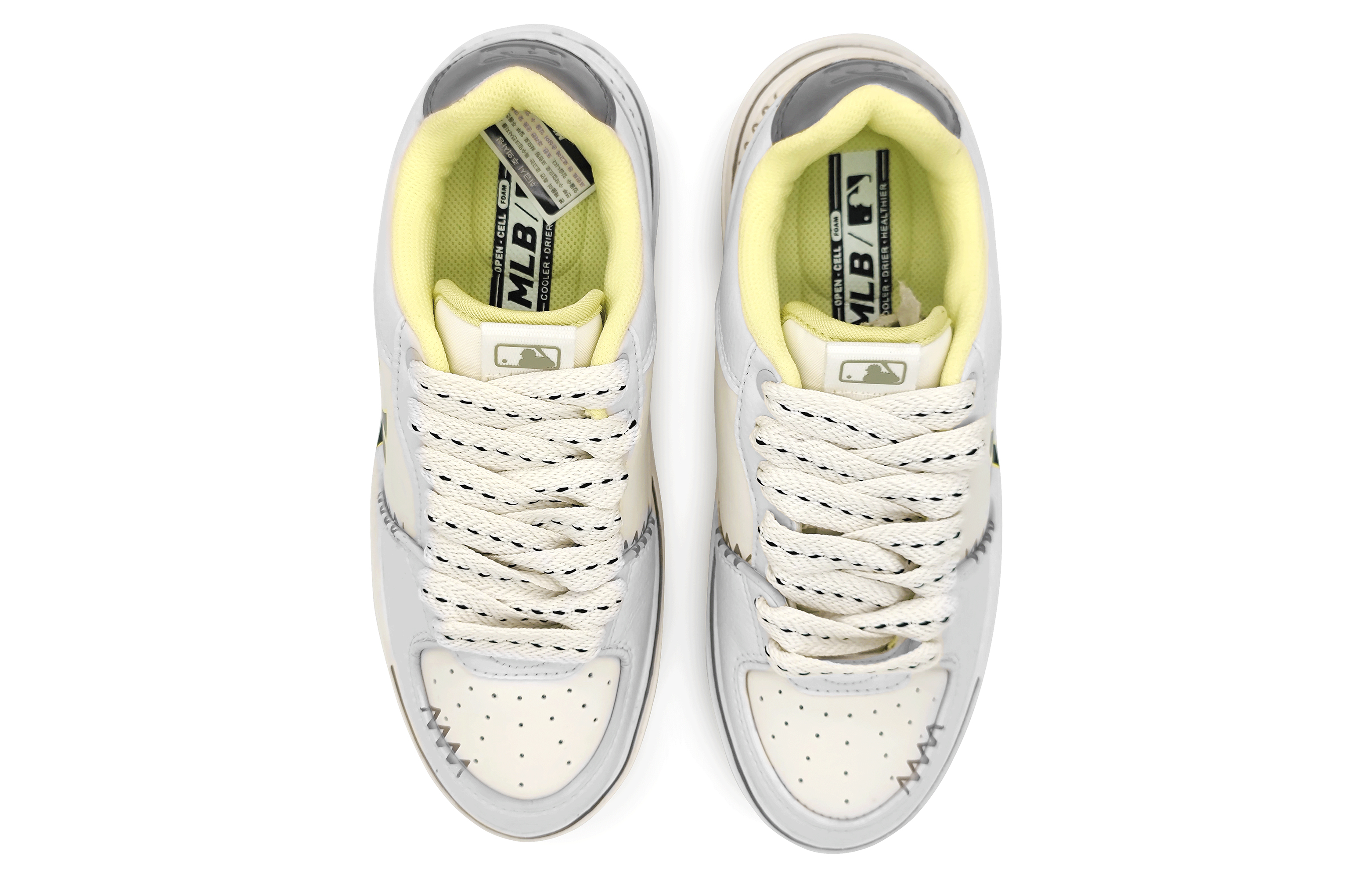 [Custom Shoes] MLB Custom Low-Top 'NY Yankees Light Grey Milk Tea' 圖 4