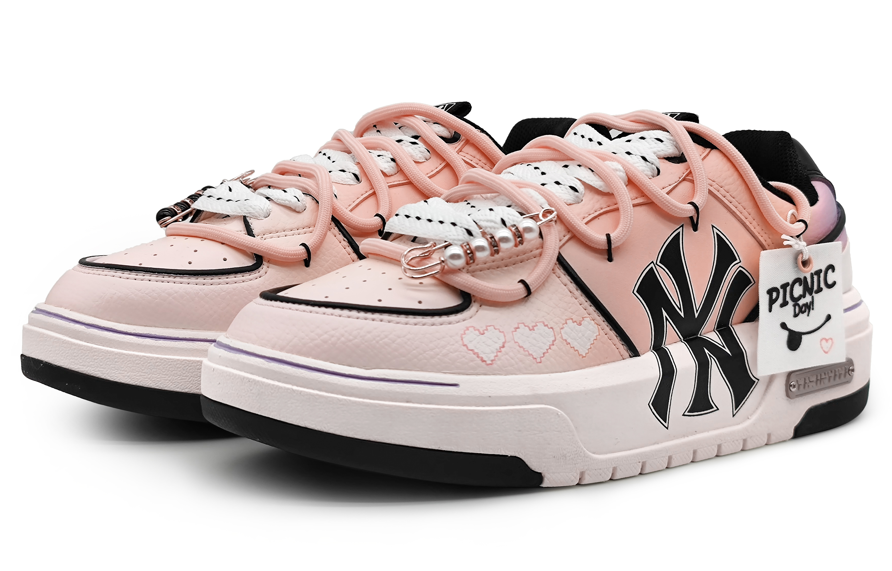 [Custom Shoes] MLB Custom Low-Top 'Pink Purple Gradient Deconstructed' 圖 3