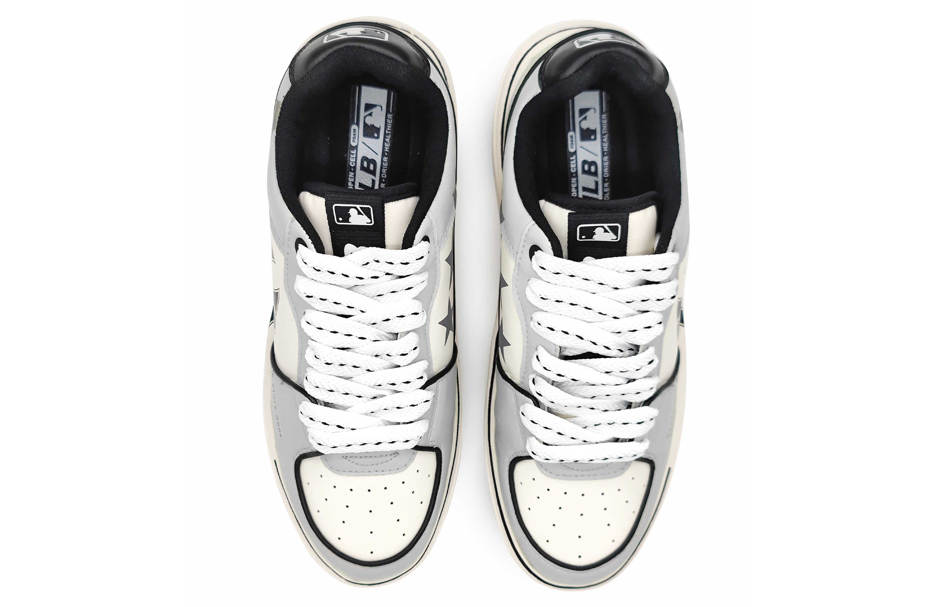 Shop [カスタムシューズ] MLBカスタムロウ 'エンジェルアイ モランディ - ホワイトグレー' 3ASXCA12N-50WHS(Team16-天使之眼白灰)