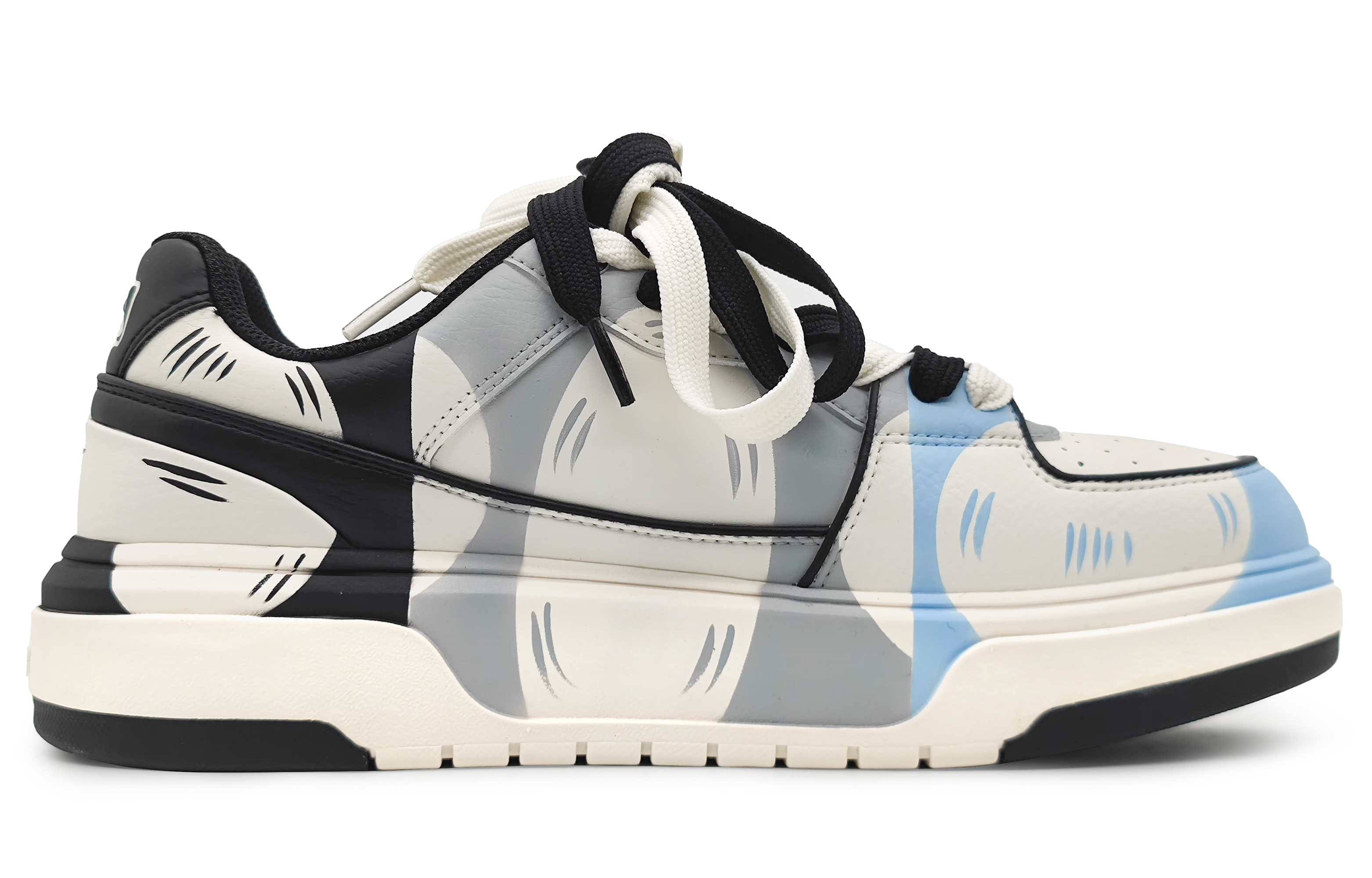 Order [Zapatos Personalizados] MLB Baja 'Crossover Cómic - Azul Gris Negro' 3ASXCA12N-50WHS(Team16-漫画二次元蓝)