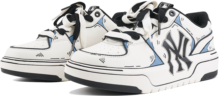 【客製球鞋】 MLB 紐約洋基隊 玖製 無性別風 二次元 海鹽汽水 3D立體 低筒 板鞋 男女同款 白藍 Lookbook 【客製球鞋】 MLB 紐約洋基隊 玖製 無性別風 二次元 海鹽汽水 3D立體 低筒 板鞋 男女同款 白藍