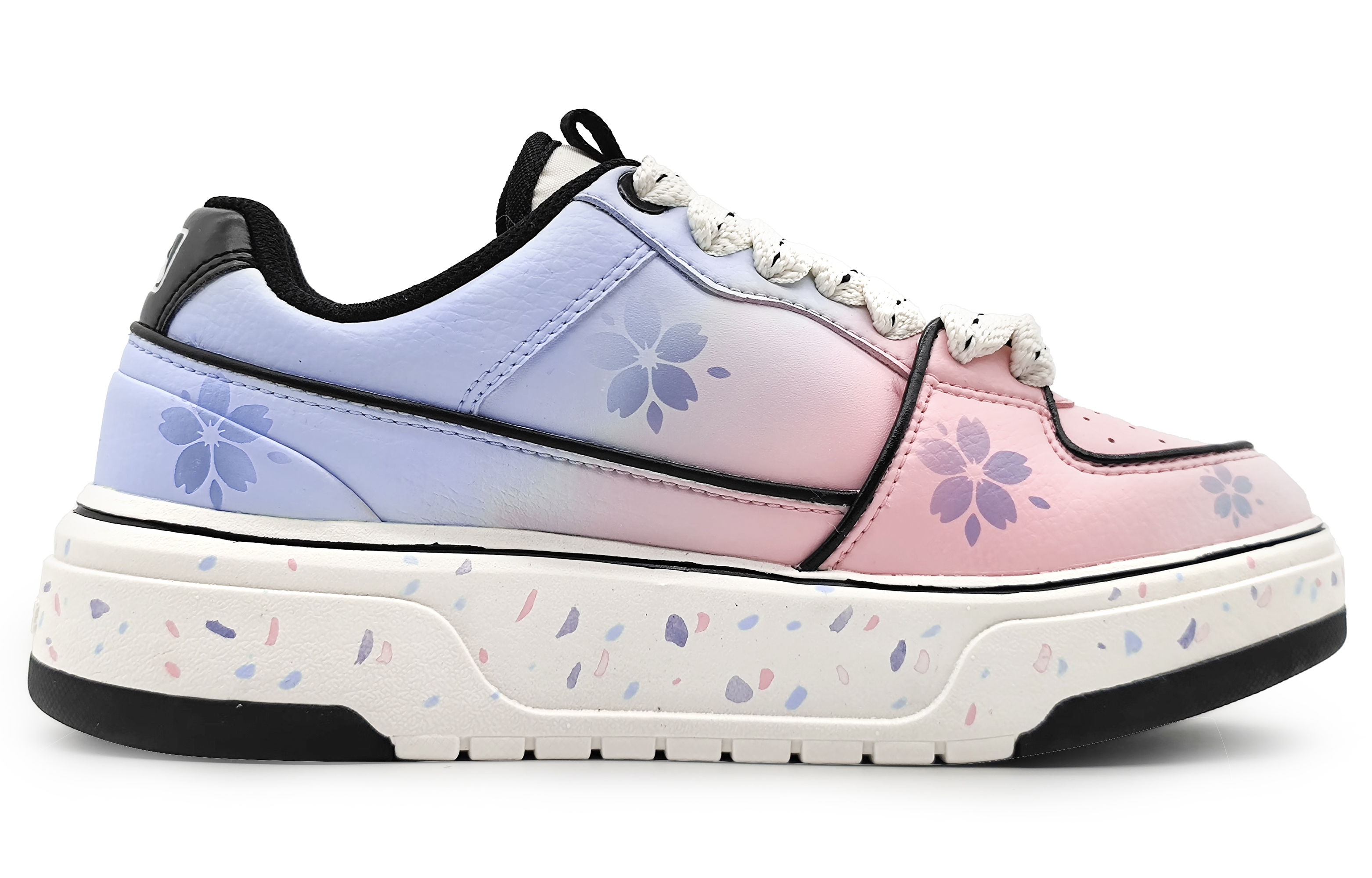 Order 【訂製球鞋】 MLB 紐約洋基隊 繽紛櫻花 開花繁盛 美不勝收 增高低筒 帆布鞋 男女皆宜 漸變粉紫