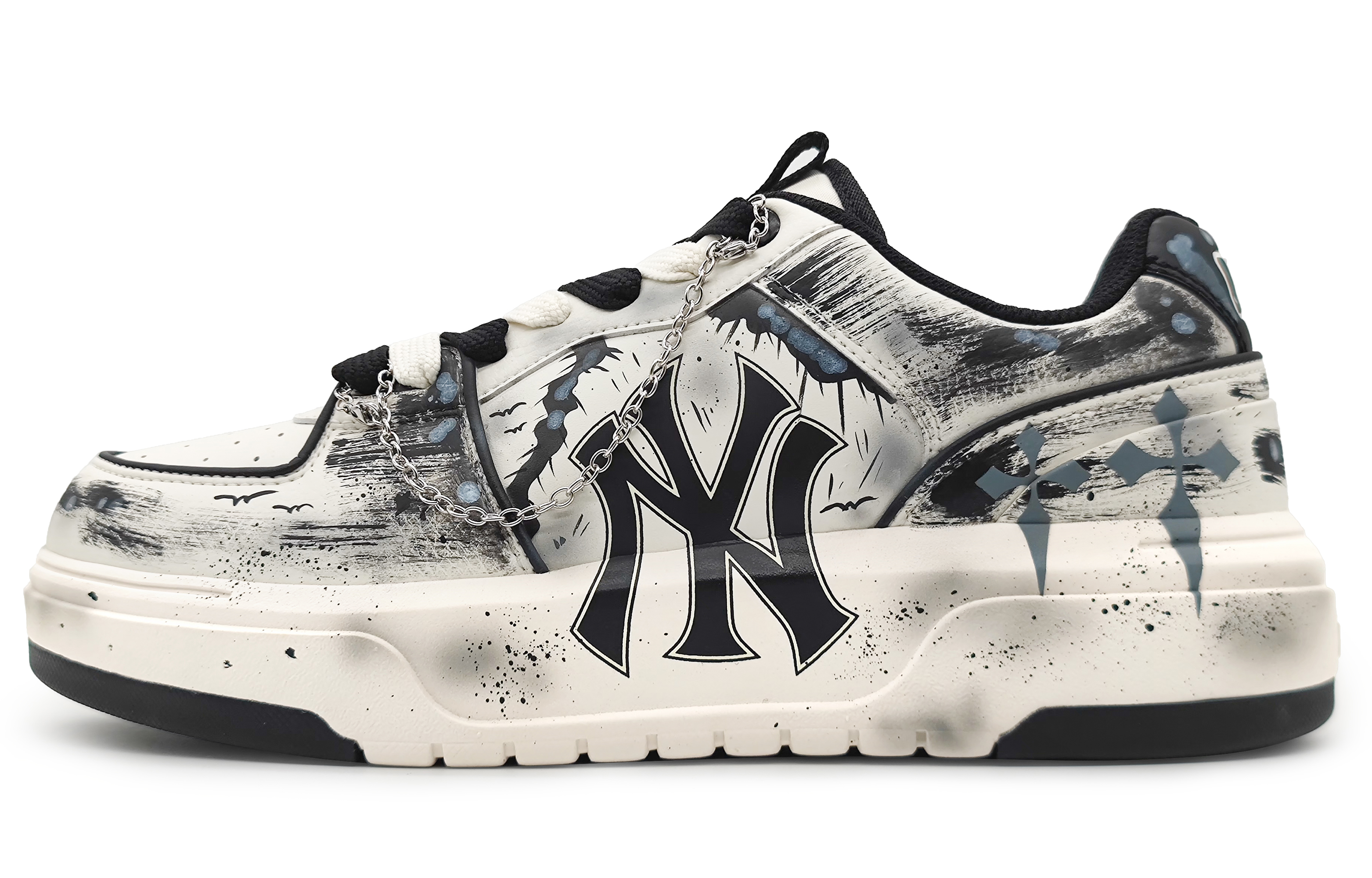 Buy [定制鞋款] MLB 哥谭 '暗黑十字黑' 3ASXCA12N-50WHS(Team16-哥特禁区)