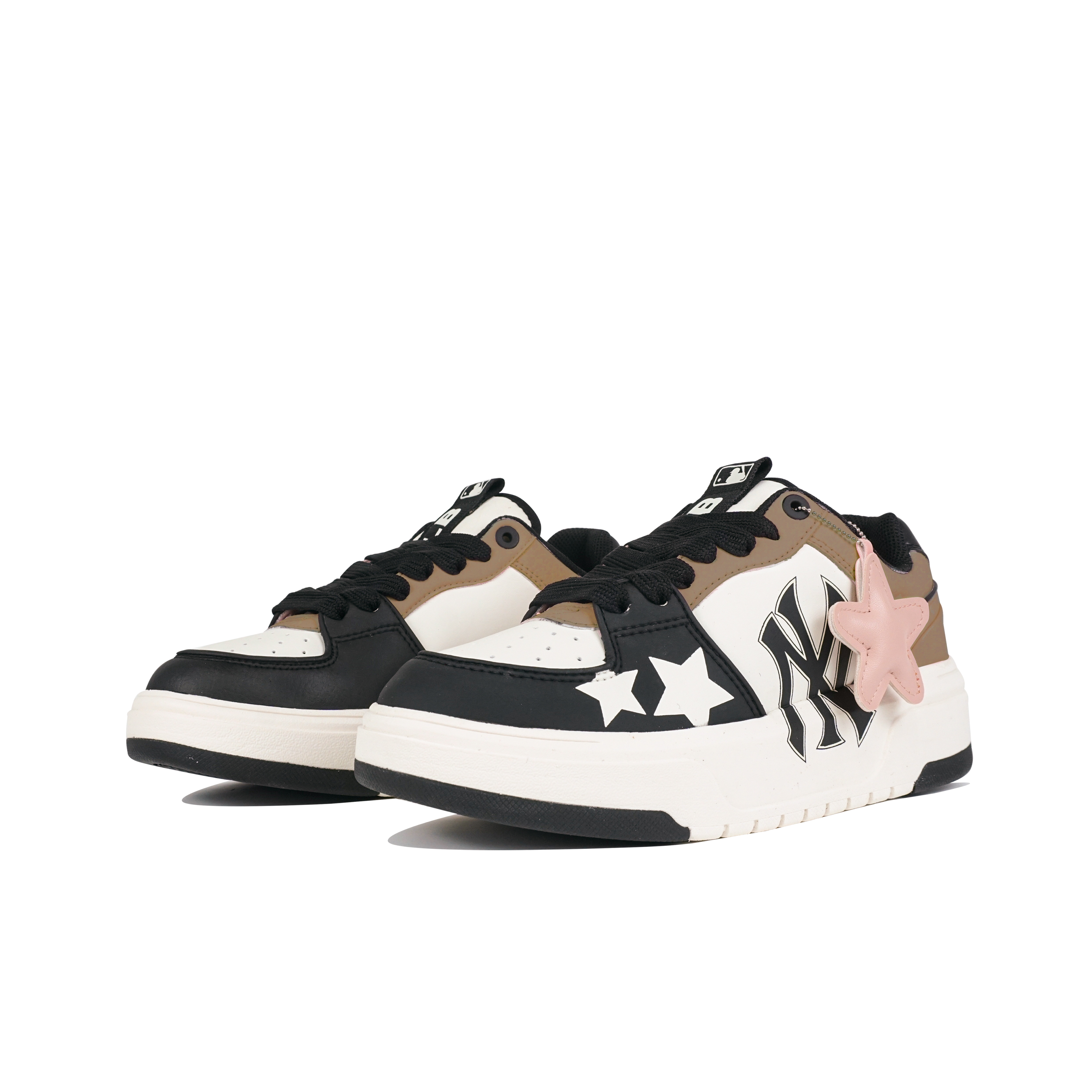 [Custom Shoes] MLB Low Top Sneakers 'Yankees Cocoa Mocha Dopamine Star' 圖 3