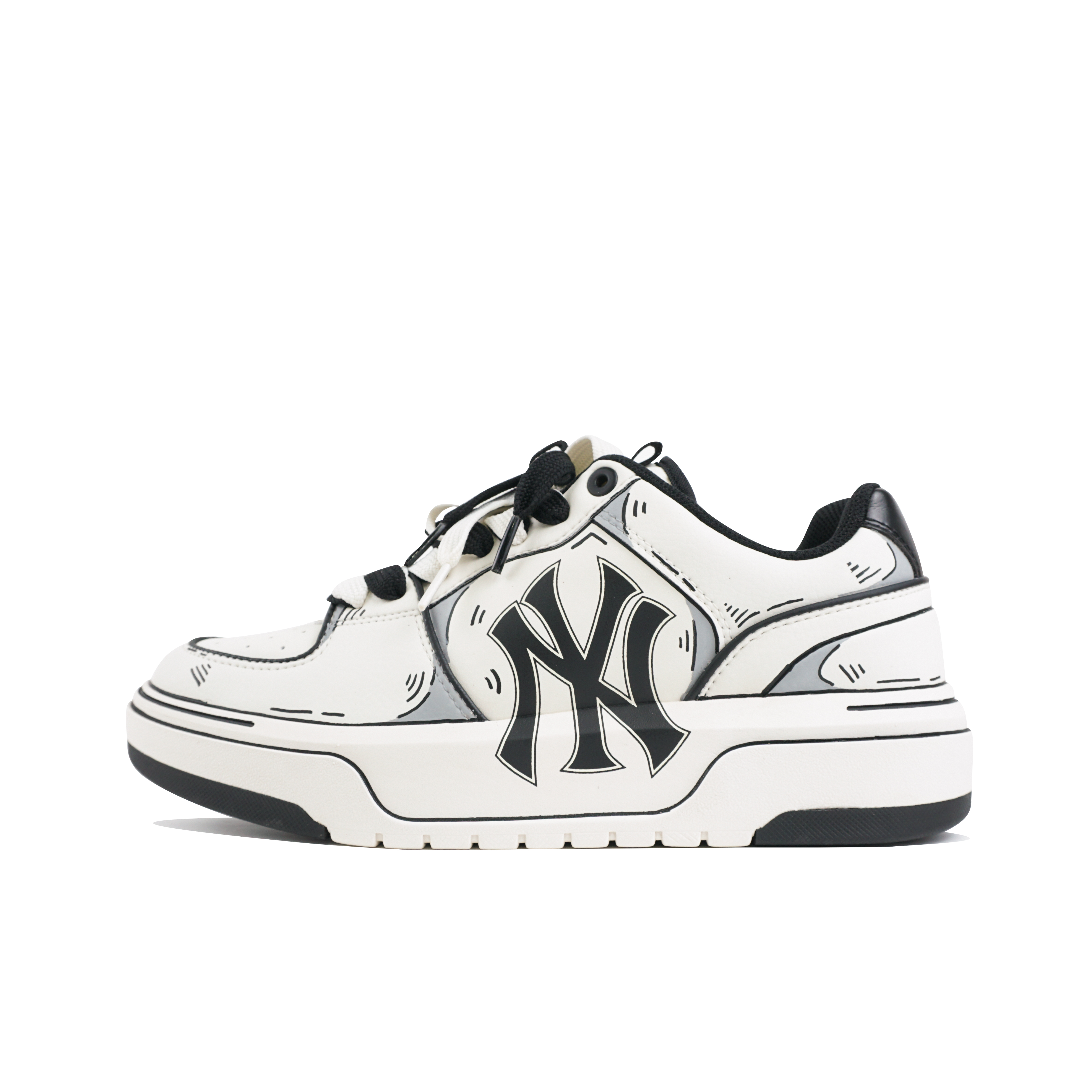 [Custom Shoes] MLB New York Yankees Low Top Sneaker 'Shadow Grey 3D'