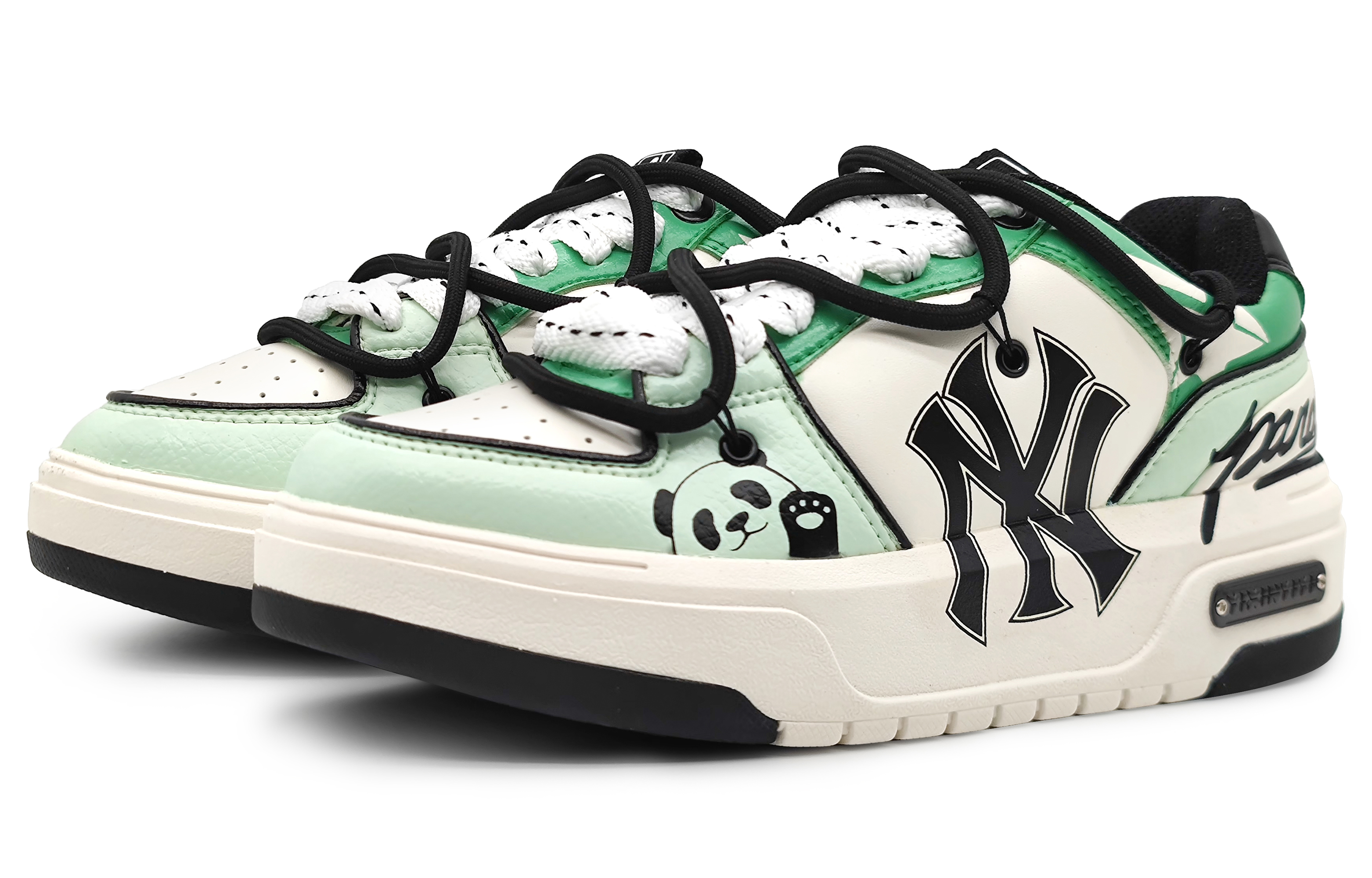 [Custom Shoes] MLB Custom Low 'Panda Starlight Green' 圖 3