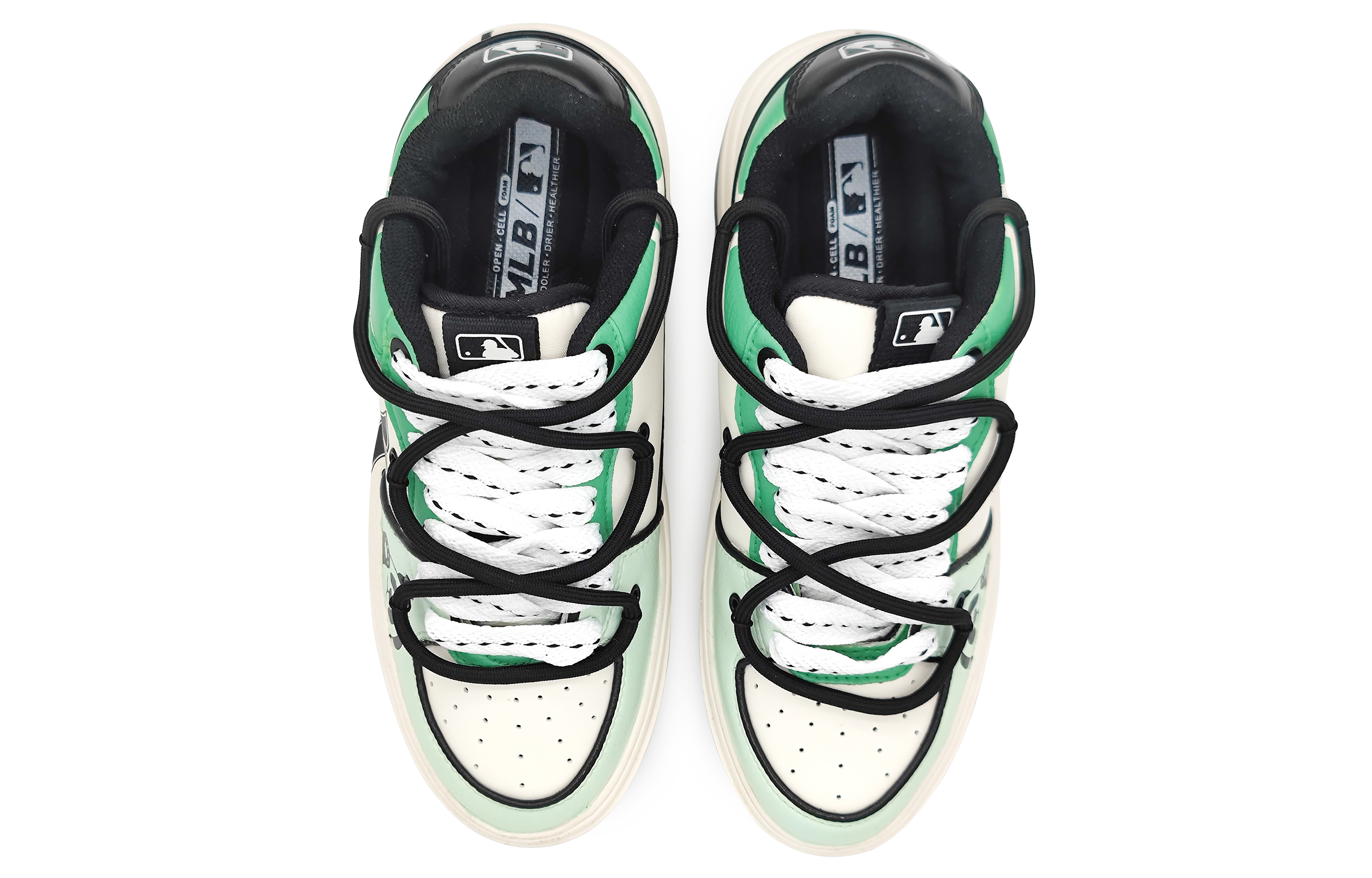 [Custom Shoes] MLB Custom Low 'Panda Starlight Green' 圖 4