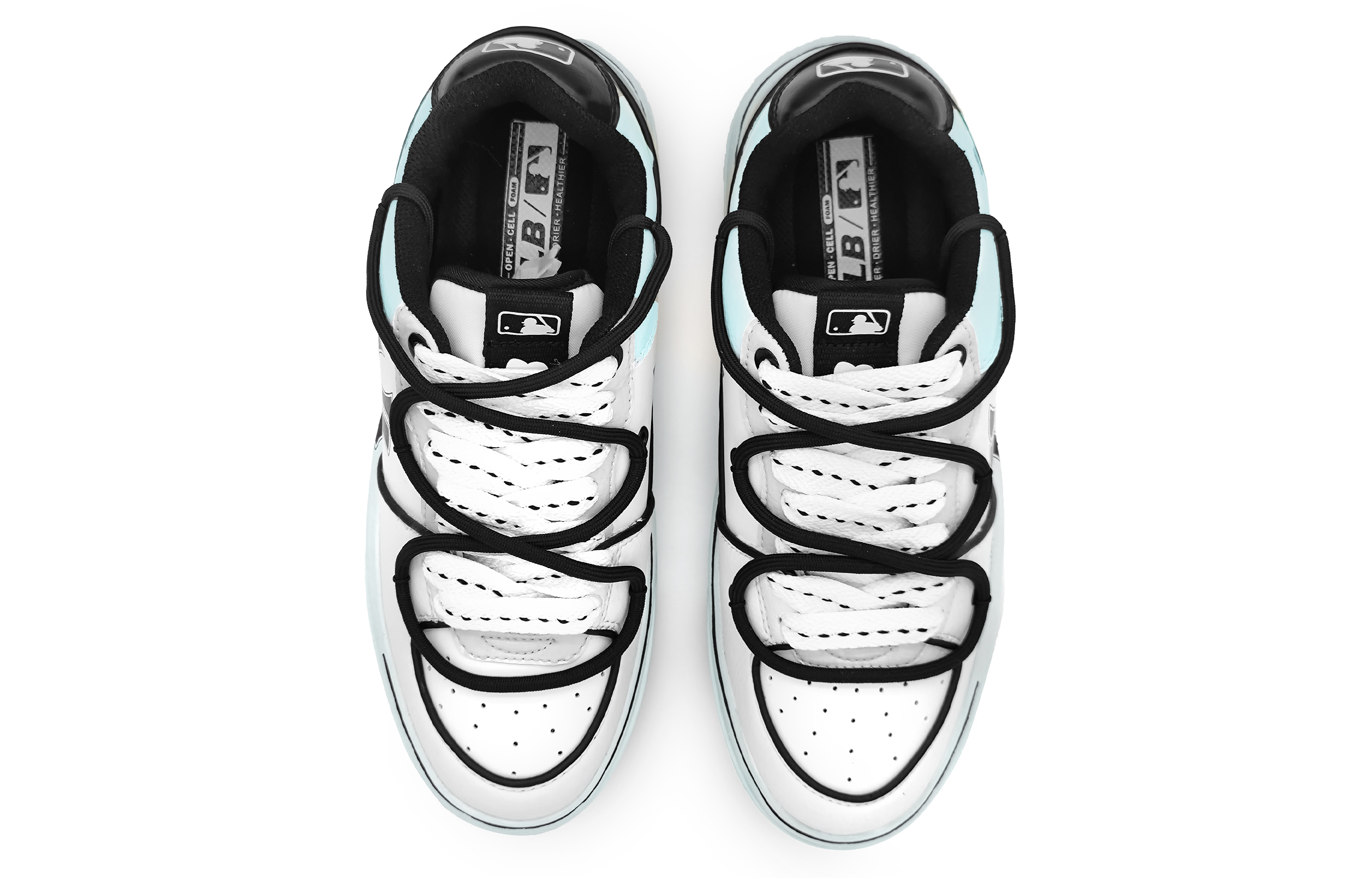 [Custom Shoes] MLB Custom Sneaker 'Ceylon Milk Tea Cobalt Blue' 圖 4