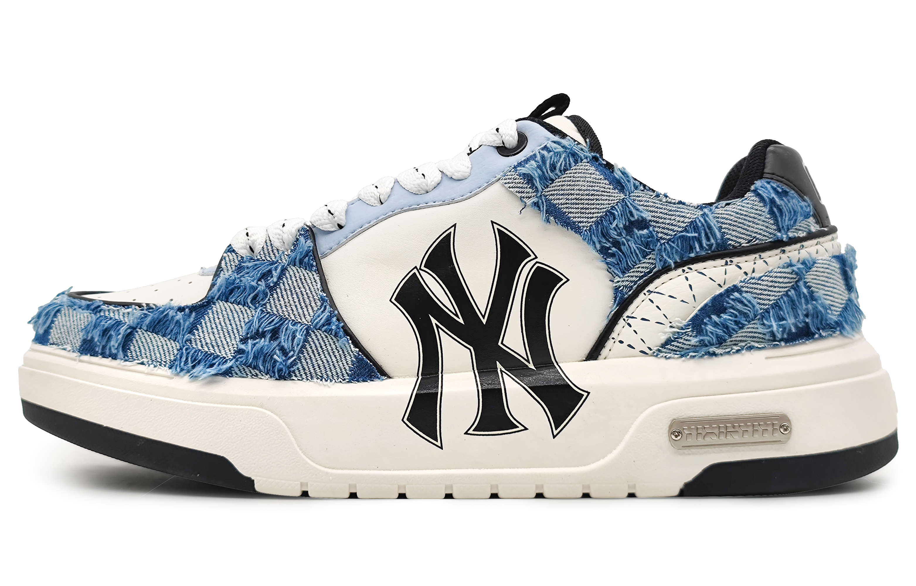 Buy [Sepatu Kustom] MLB x Sneakers Kustom 'Denim Kotak-Kotak Koboi Barat' 3ASXCA12N-50WHS(Team16-西部牛仔蓝)