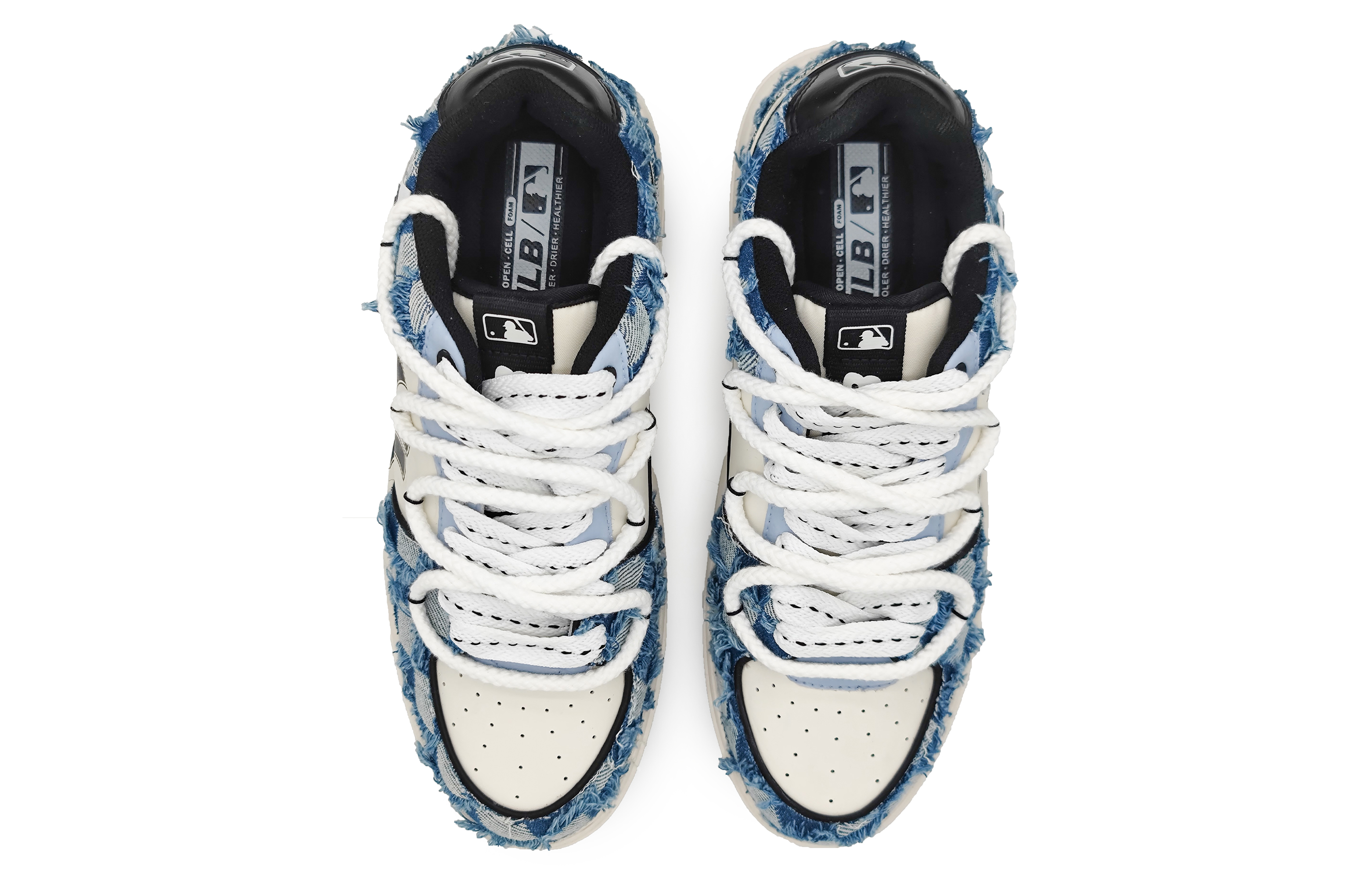 [Custom Shoes] MLB Vans Old Skool 'Yankees Cowboy Checkerboard Denim' 圖 4