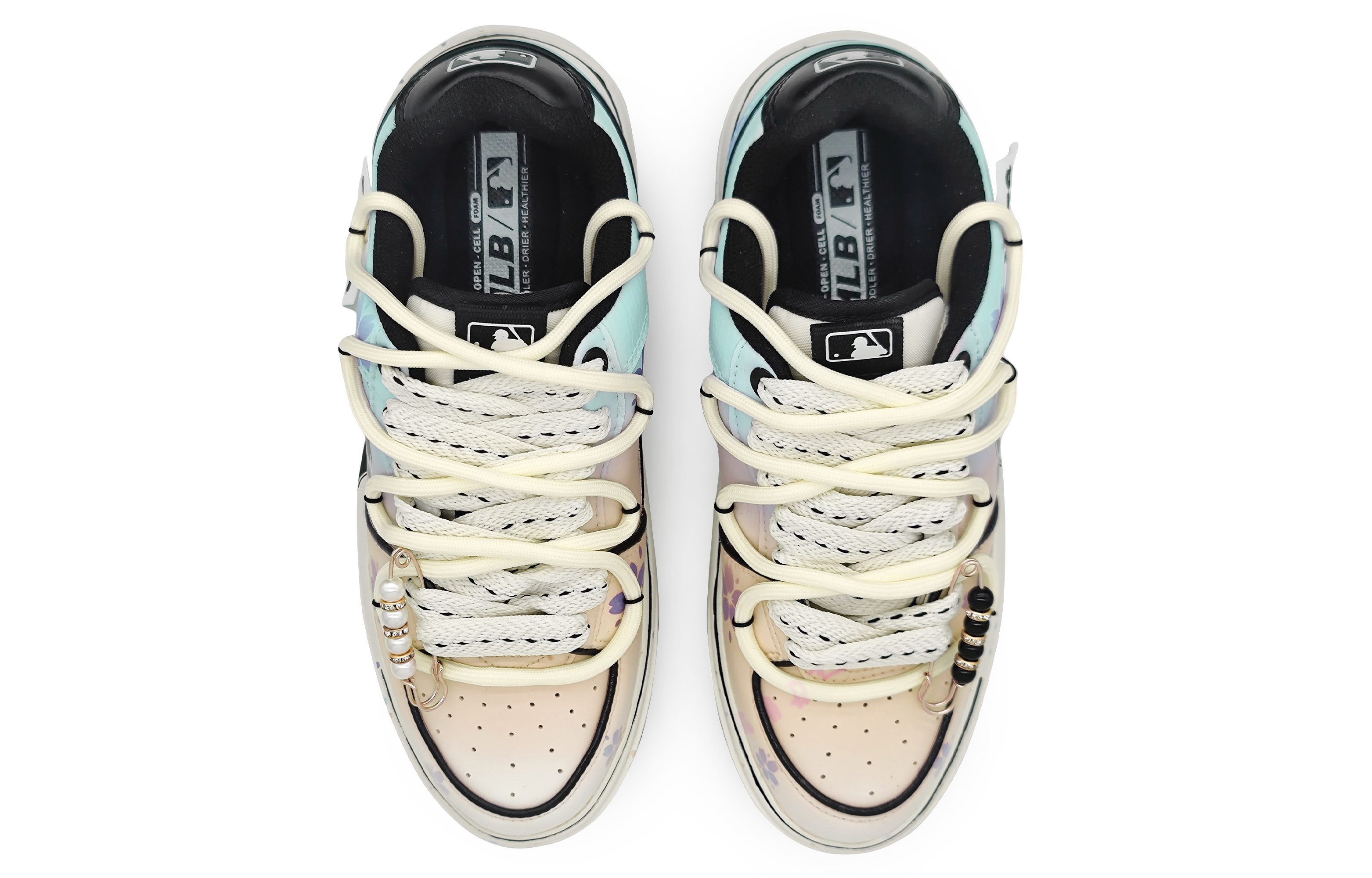 Shop [Custom Shoes] MLB Yankees 'Cherry Blossom Gradient Yellow-Green'