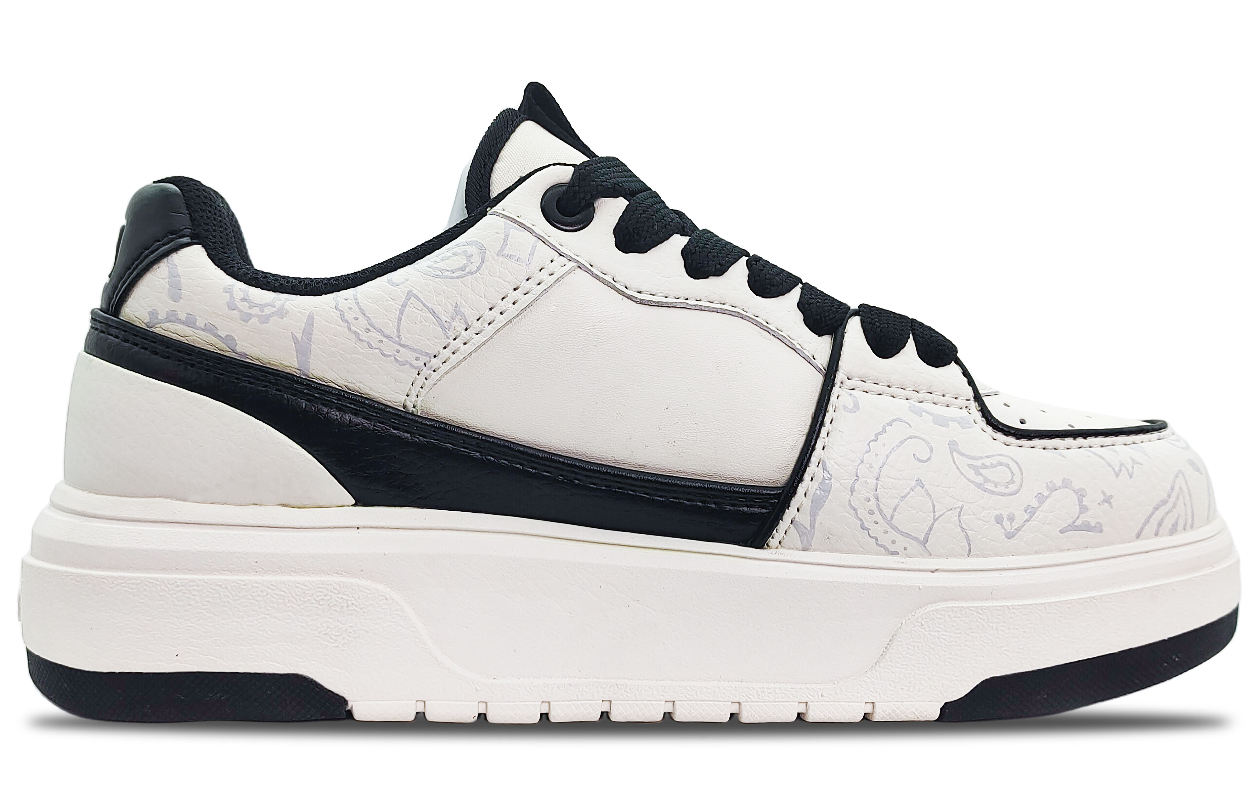 Order [Sepatu Kustom] MLB Yankees Low 'Hitam Paisley - Putih' 3ASXCA12N-50WHS(Team188-黑色腰果花)