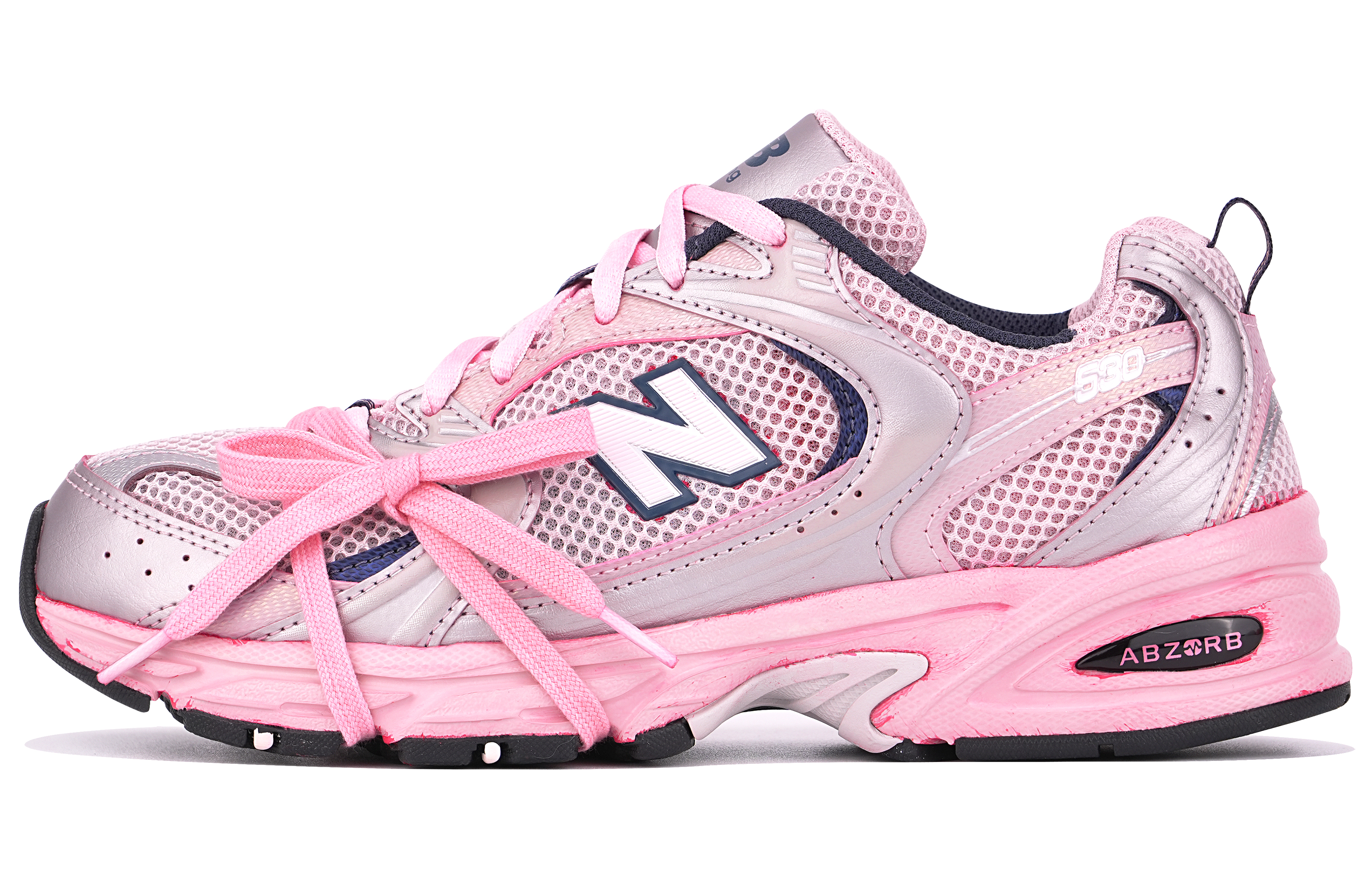 Order [Custom Shoes] New Balance 530 ''Barbie Spice'' Damen Sneakers MR530KA(TeamTen-530粉灰银S-BOX)