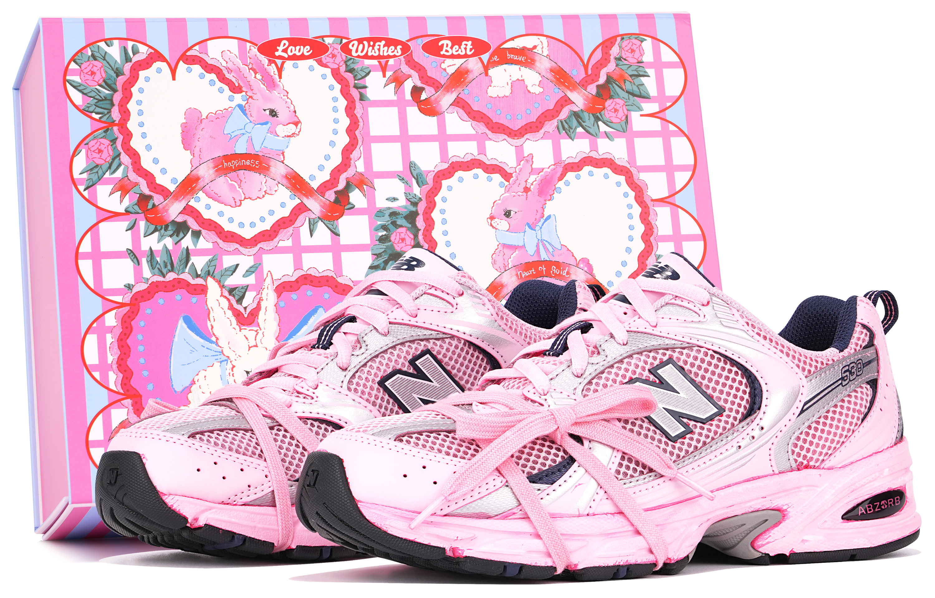 [Custom Shoes] New Balance 530 'Barbie Splash-Dyed'