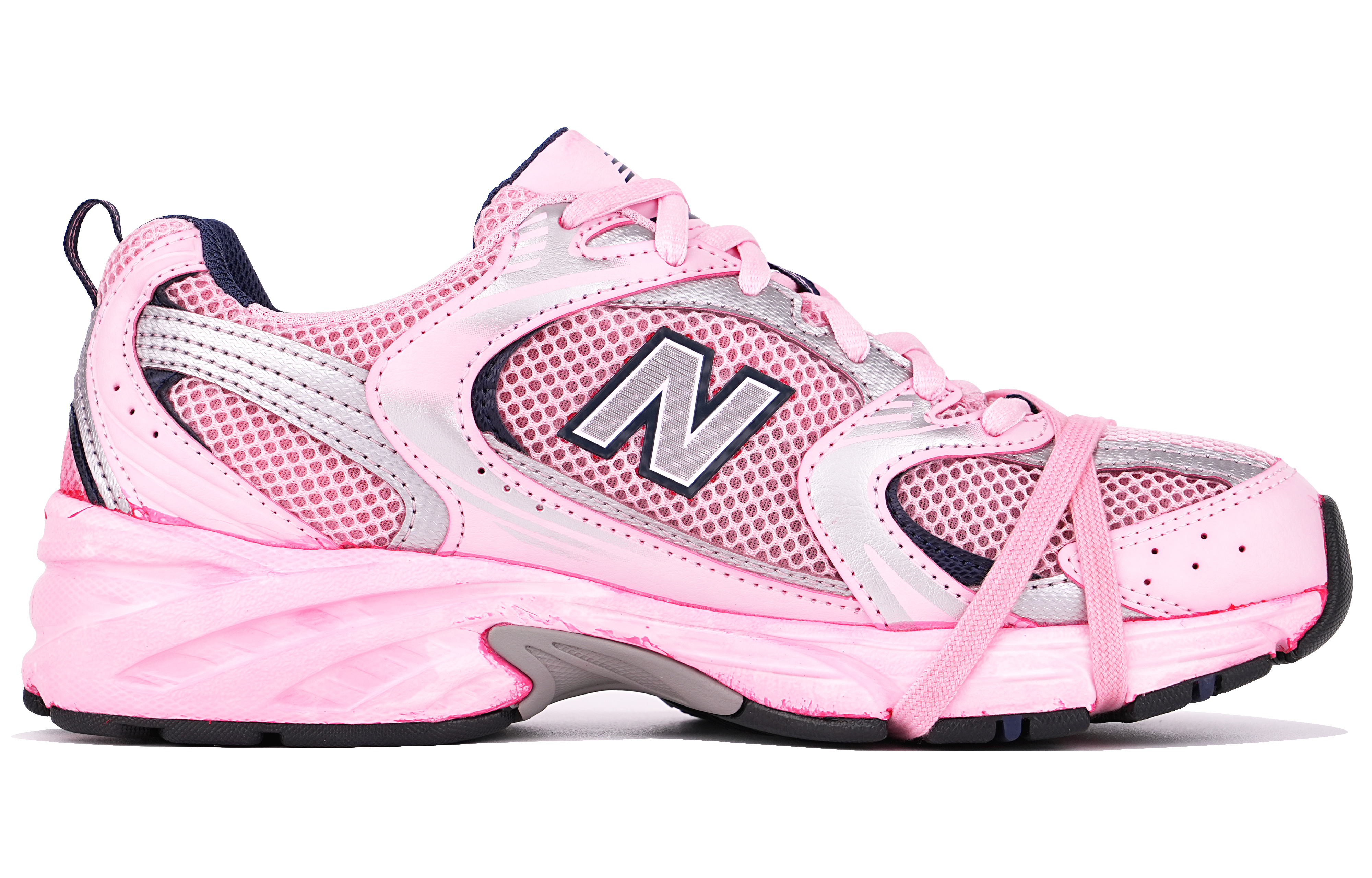 Lookbook [Custom Sneakers] New Balance 530 ''Barbie Splash-Dyed'' MR530SG(TeamTen-530粉白银S-BOX)