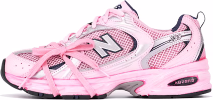 【定製球鞋】 New Balance NB 530 系帶 浸染 芭比 辣妹 做舊 耐磨透氣 低幫 跑步鞋 男女同款 粉白銀 Buy 【定製球鞋】 New Balance NB 530 系帶 浸染 芭比 辣妹 做舊 耐磨透氣 低幫 跑步鞋 男女同款 粉白銀