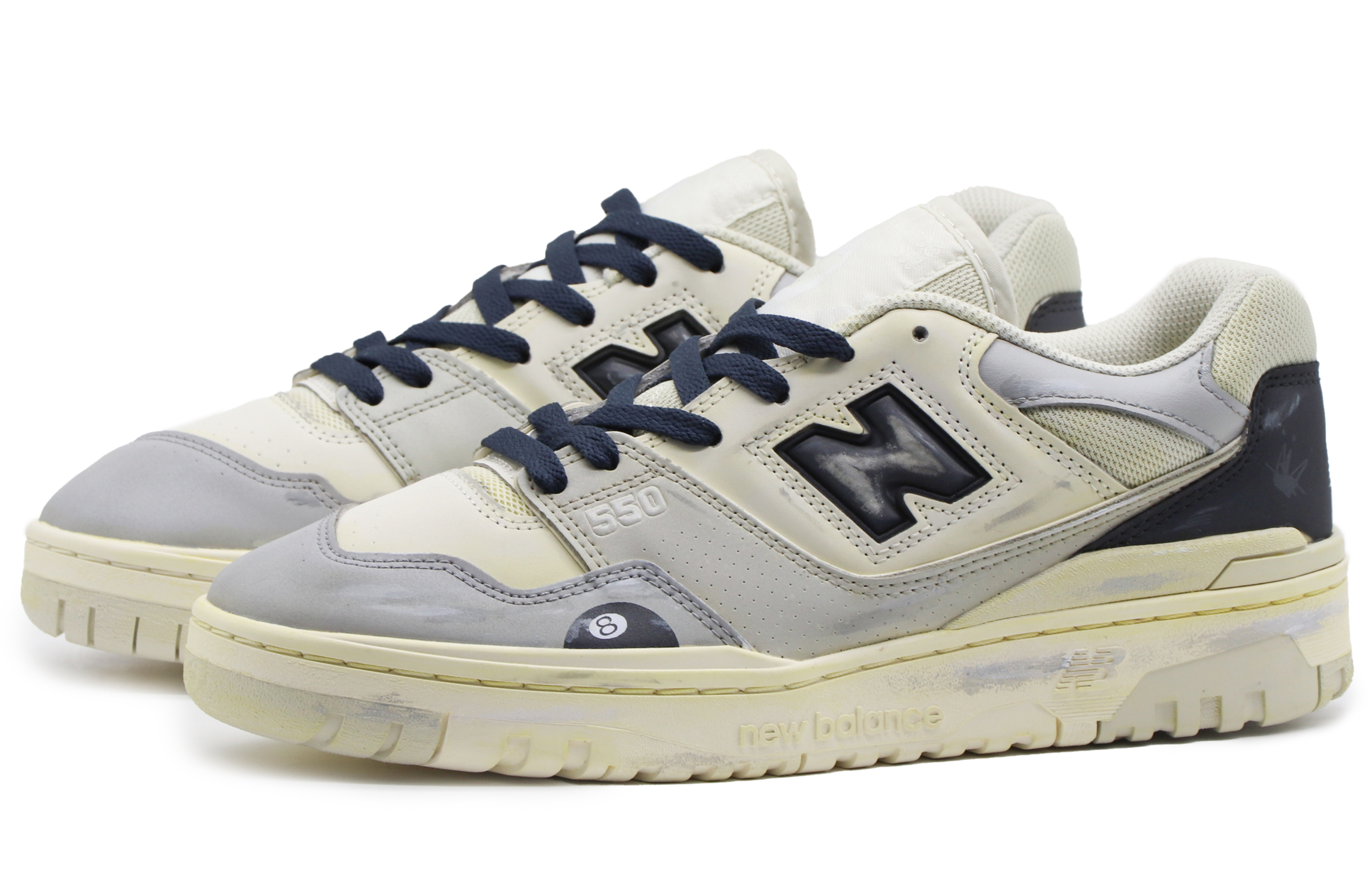 Lookbook [Kasut Custom] New Balance 550 'Hitam-Kelabu Vintage' BB550HSA(TEAM57-男女款黑8)