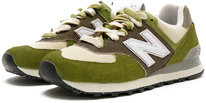 【定制球鞋】New Balance NB 574 復古百搭 氣泡水母 綠野之際 耐磨輕便透氣防滑 低幫 跑步鞋 男女同款 綠白色 Lookbook 【定制球鞋】New Balance NB 574 復古百搭 氣泡水母 綠野之際 耐磨輕便透氣防滑 低幫 跑步鞋 男女同款 綠白色