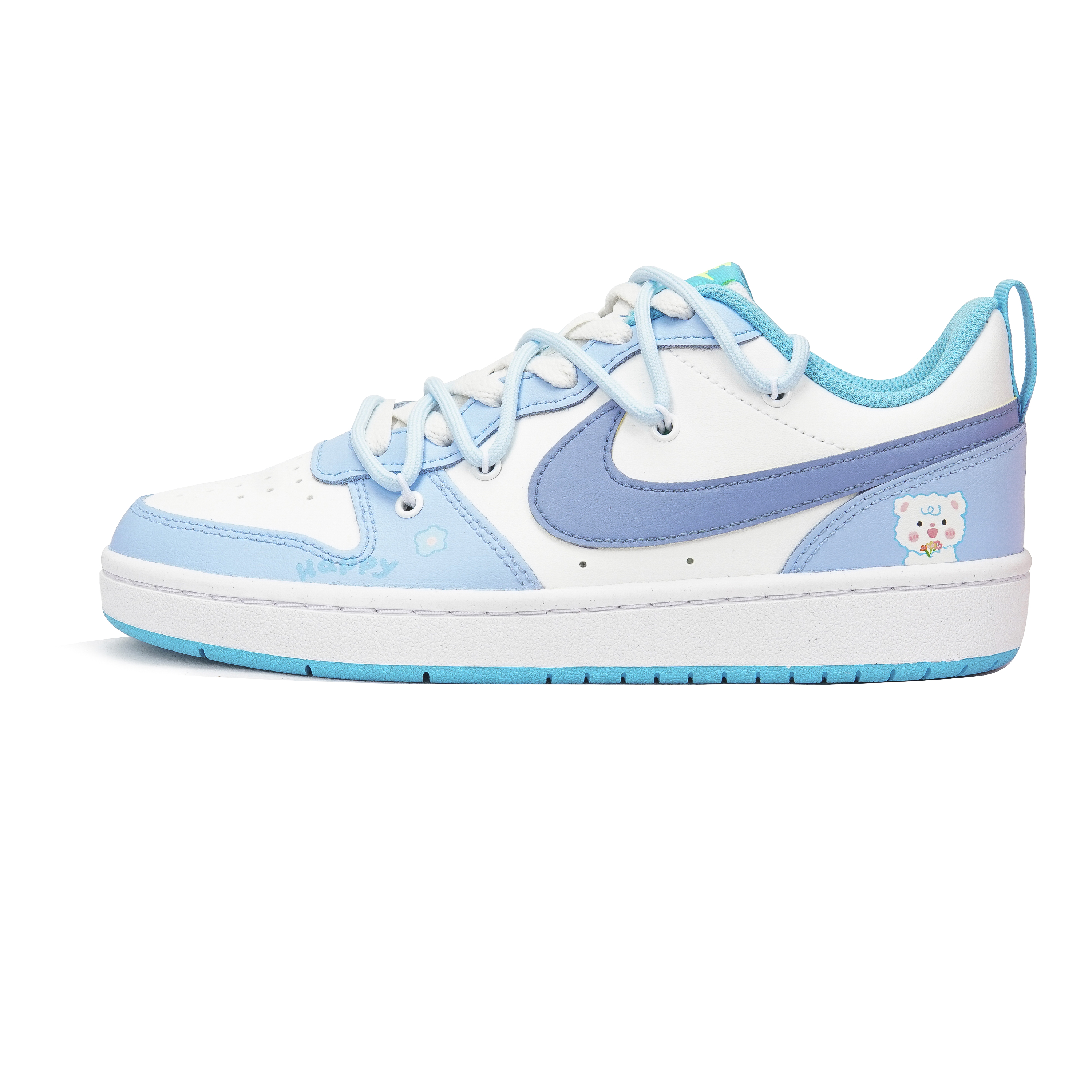 [Custom Shoes] Nike 抡次实验室 x Court Borough Low 'Hydrangea Bear Blue'