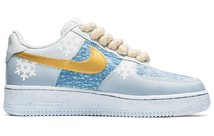 Order Zapatillas Nike 野鹤制造 x Air Force 1 Low 'Navidad Azul Oro' CW2288-111(TeamB-男款冰雪圣诞M-BOX)