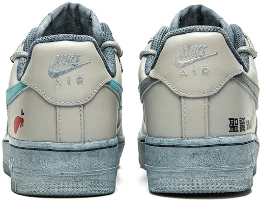 【定制球鞋】Nike Air Force 1 空軍一號 野鶴製造 未來風 浸染 聖誕限定版 低幫休閒板鞋 男款 灰藍 Shop 【定制球鞋】Nike Air Force 1 空軍一號 野鶴製造 未來風 浸染 聖誕限定版 低幫休閒板鞋 男款 灰藍