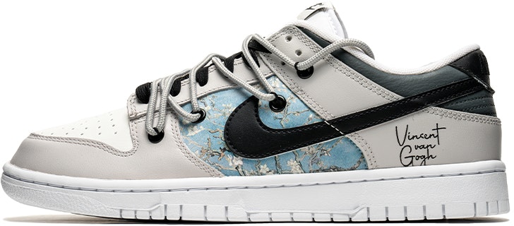 custom-shoes-nike-x-dunk-low-oil-painting-almond-blossom