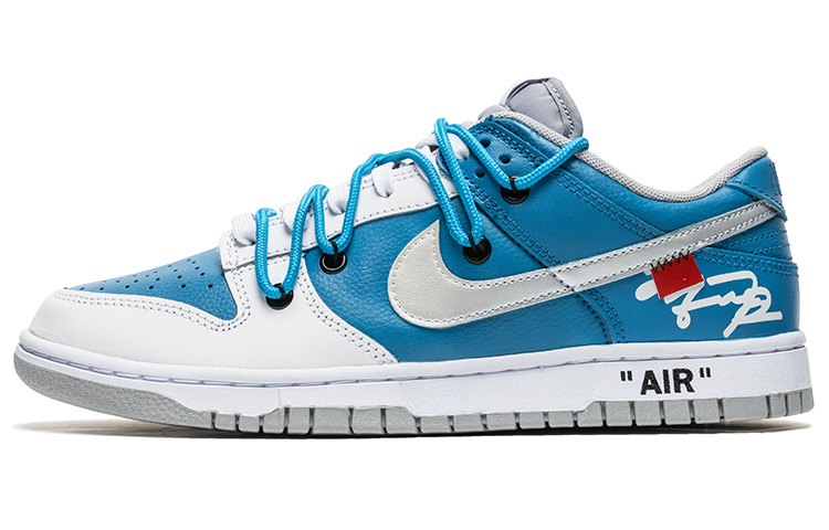Buy 나이키 야학제작 x 덩크 로우 '화이트 블루' (커스텀) DJ6188-003(TeamB-男款解构白蓝F-BOX)
