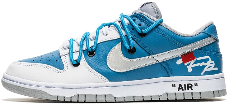 custom-shoes-nike-x-dunk-low-white-blue