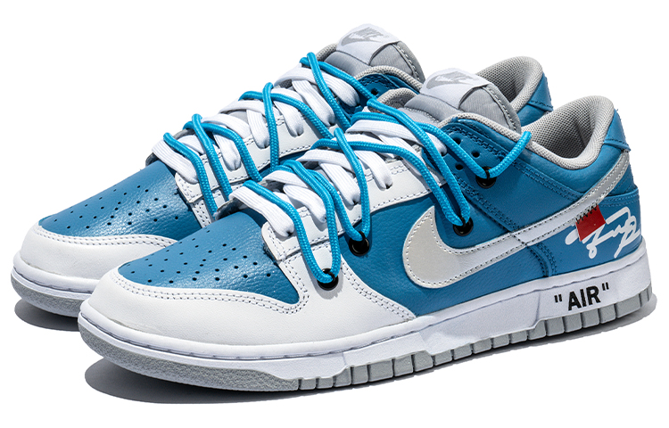 Lookbook 나이키 야학제작 x 덩크 로우 '화이트 블루' (커스텀) DJ6188-003(TeamB-男款解构白蓝F-BOX)