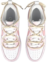 【客製化球鞋】Nike Court Borough 2 是在玩鞋 x 元氣食堂 屁屁桃 解構 低筒 板鞋 GS 白粉 Shop 【客製化球鞋】Nike Court Borough 2 是在玩鞋 x 元氣食堂 屁屁桃 解構 低筒 板鞋 GS 白粉