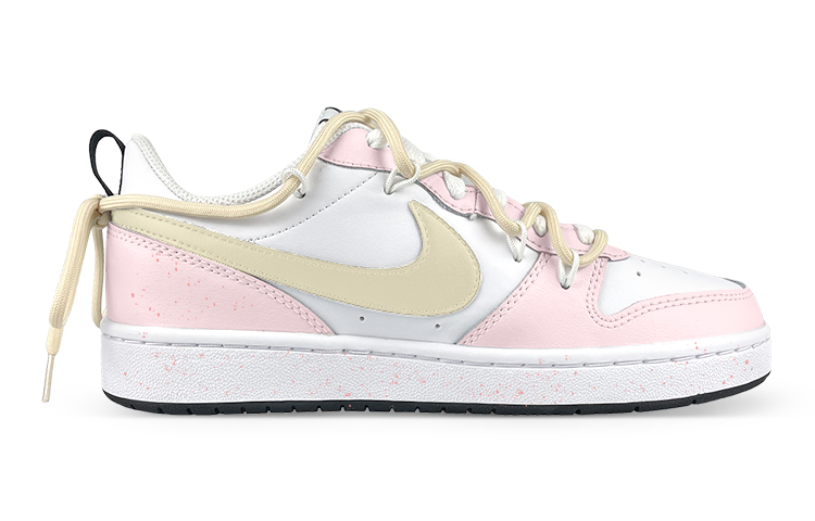 Order [カスタムシューズ] ナイキプレイシューズ x Court Borough Low 2 'ホワイトピンク' BQ5448-104(Team叁-女C元气美卫解)
