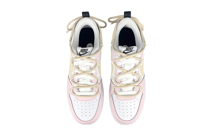 Shop [カスタムシューズ] ナイキプレイシューズ x Court Borough Low 2 'ホワイトピンク' BQ5448-104(Team叁-女C元气美卫解)