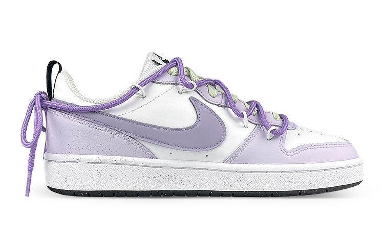 Order 【訂製球鞋】Nike Court Borough Low2 是在玩鞋 x 元氣食堂 小葡萄 解構 低筒 板鞋 GS 白紫