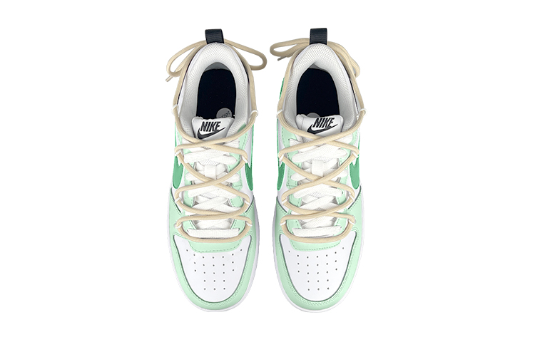 Shop [Kasut Custom] Nike Bermain x Court Borough Low 2 'White Green Deconstructed Watermelon' BQ5448-104(Team叁-女C元气西瓜解)