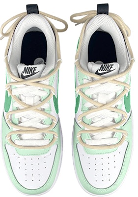 【定製球鞋】Nike Court Borough Low2 是在玩鞋 x 元氣食堂 西瓜君 解構 低筒 板鞋 GS 白綠 Shop 【定製球鞋】Nike Court Borough Low2 是在玩鞋 x 元氣食堂 西瓜君 解構 低筒 板鞋 GS 白綠