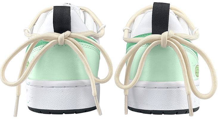 【定製球鞋】Nike Court Borough Low2 是在玩鞋 x 元氣食堂 西瓜君 解構 低筒 板鞋 GS 白綠 Purchase 【定製球鞋】Nike Court Borough Low2 是在玩鞋 x 元氣食堂 西瓜君 解構 低筒 板鞋 GS 白綠