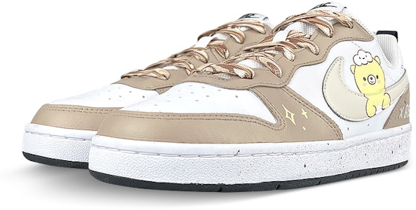 【客製化球鞋】Nike Court Borough Low2 是在玩鞋 x 元氣食堂 熊大衛 雲朵 低筒 滑板鞋 GS 白黃 Lookbook 【客製化球鞋】Nike Court Borough Low2 是在玩鞋 x 元氣食堂 熊大衛 雲朵 低筒 滑板鞋 GS 白黃