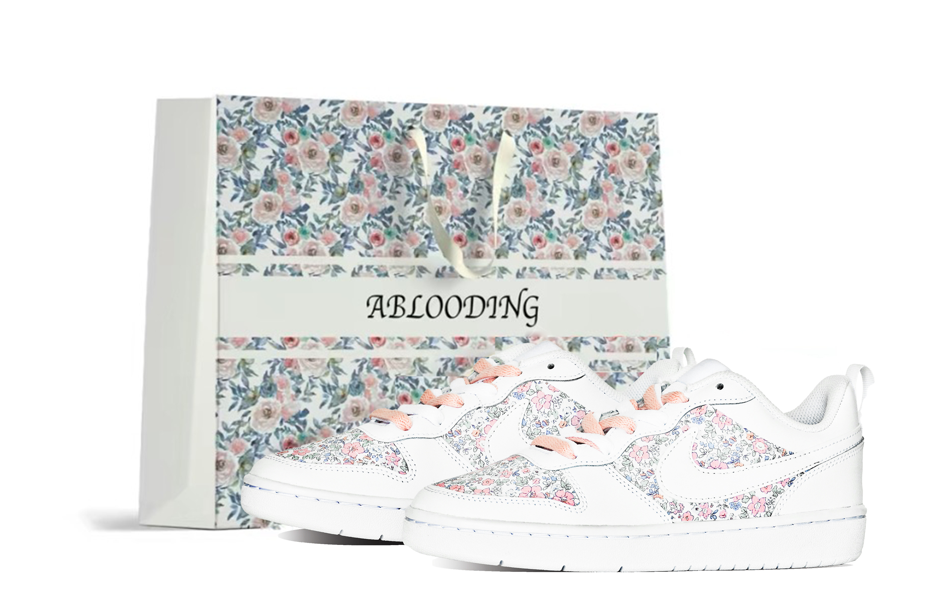 Buy 나이키 ABLOODING x 코트 보로 '핑크 리치' (커스텀) BQ5448-100(Team14-粉荔枝S-Box)