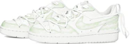 Shop 【客製球鞋】Nike Court Borough ABLOODING 解構星空系列 綠色星空 星辰大海 抹茶奶綠 低筒 板鞋 GS 綠
