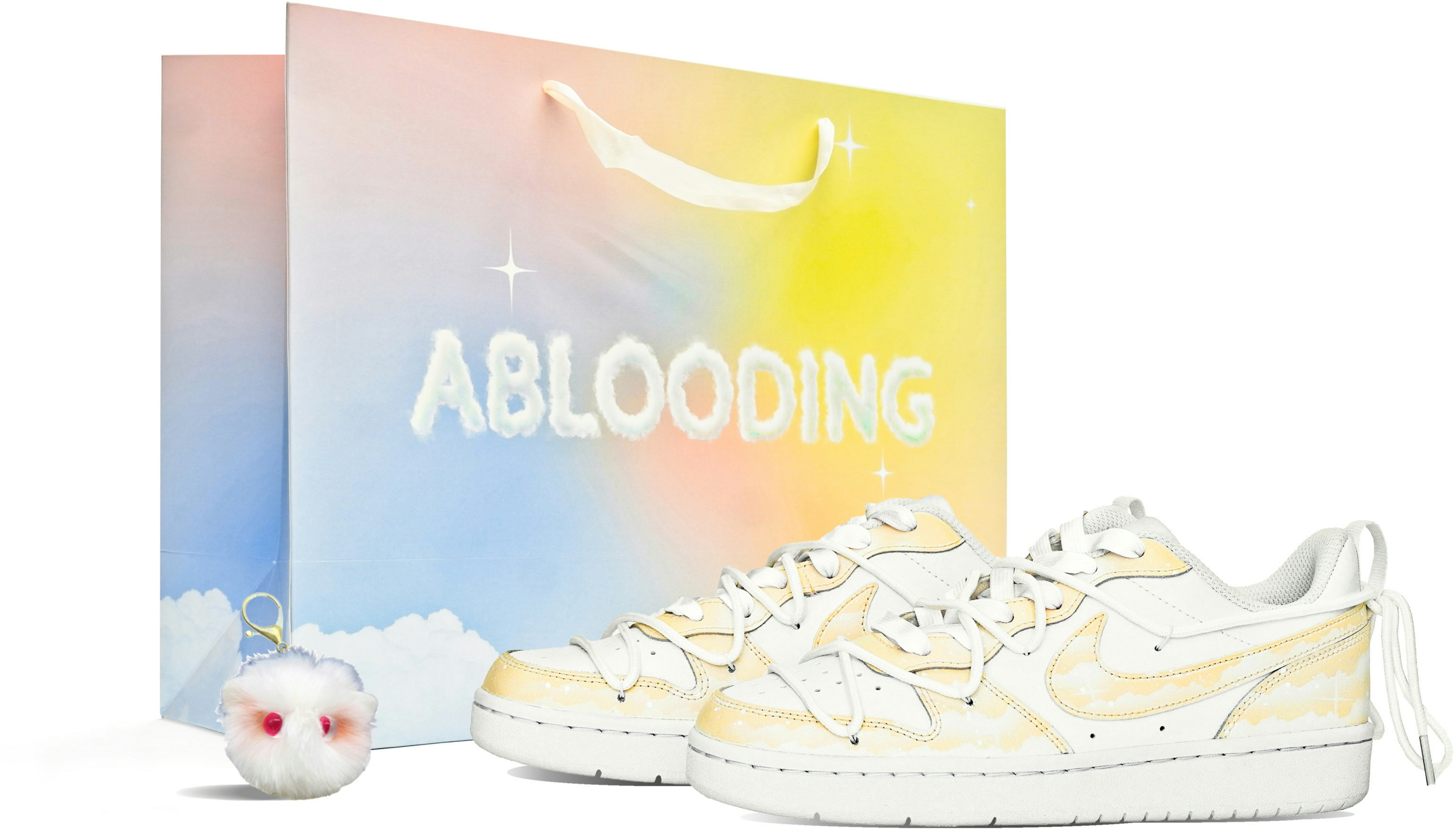 custom-shoes-nike-ablooding-x-court-borough-low-yellow-starry-sky-caramel-pudding
