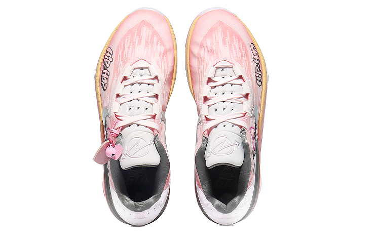 Shop 【訂製球鞋】Nike Air 愛心塗鴉 球場愛情 水蜜桃 碳纖增強中底 防滑耐磨減震 低筒 籃球鞋 男女同款 粉色