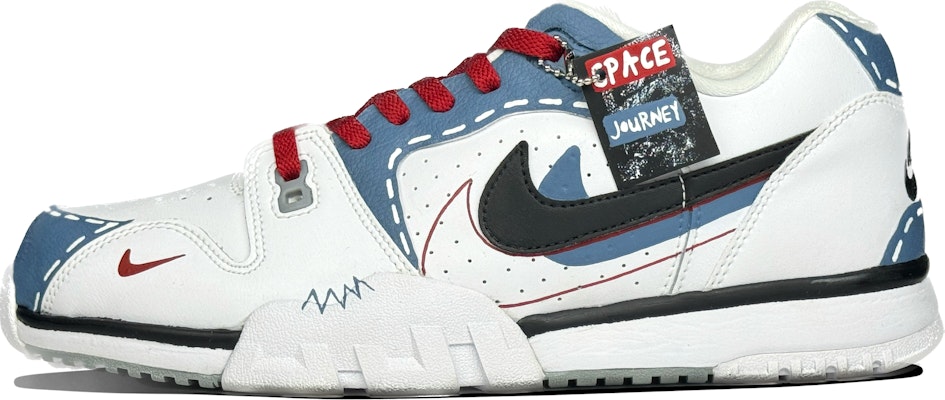 【訂製球鞋】Nike Air Cross Trainer 3 機械魔靈 競速 塗鴉 冰雪賽道 減震防滑耐磨透氣 低筒 訓練鞋 男款 白藍 Order 【訂製球鞋】Nike Air Cross Trainer 3 機械魔靈 競速 塗鴉 冰雪賽道 減震防滑耐磨透氣 低筒 訓練鞋 男款 白藍