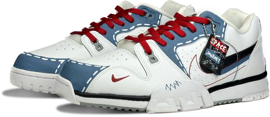 【訂製球鞋】Nike Air Cross Trainer 3 機械魔靈 競速 塗鴉 冰雪賽道 減震防滑耐磨透氣 低筒 訓練鞋 男款 白藍 Shop 【訂製球鞋】Nike Air Cross Trainer 3 機械魔靈 競速 塗鴉 冰雪賽道 減震防滑耐磨透氣 低筒 訓練鞋 男款 白藍