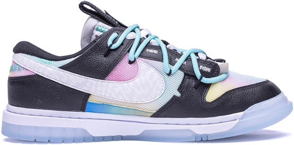 【客製球鞋】 Nike Air Dunk Jumbo 賽博龐克 電子霓虹 發光Swoosh 解構綁帶 耐磨透氣 低筒 板鞋 男款 Order 【客製球鞋】 Nike Air Dunk Jumbo 賽博龐克 電子霓虹 發光Swoosh 解構綁帶 耐磨透氣 低筒 板鞋 男款
