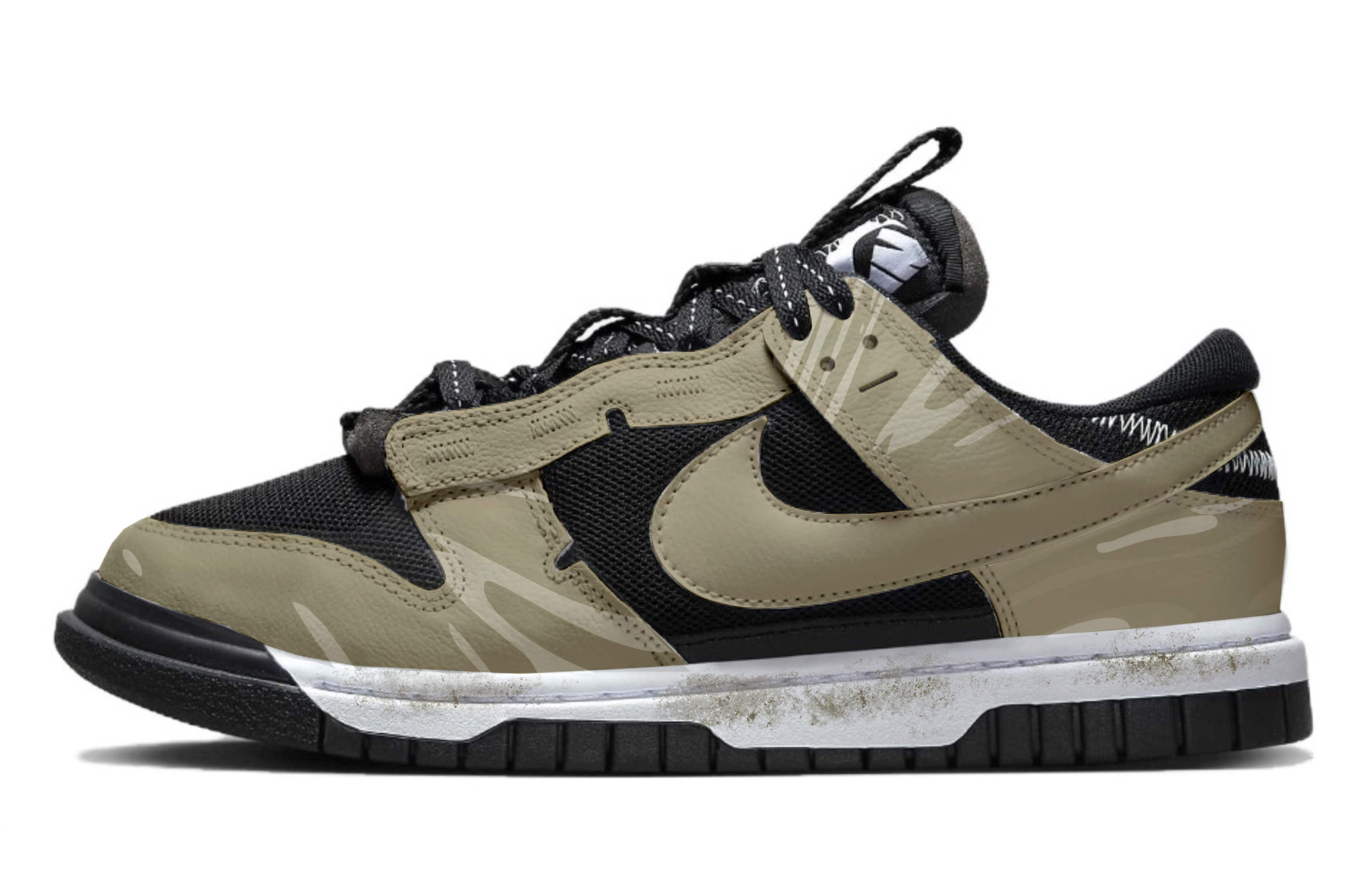 [Custom Shoes] Nike Air Dunk Jumbo 'Jungle Scout - Desert Hunter'
