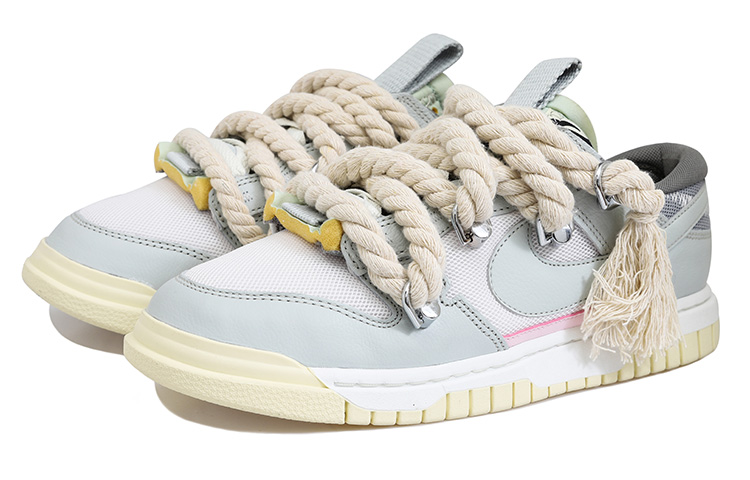 Lookbook ナイキ エア ダンク ジャンボ "ライトシルバー" (カスタム) DV0821-100(Team拾玖-麻绳面包S-BOX）